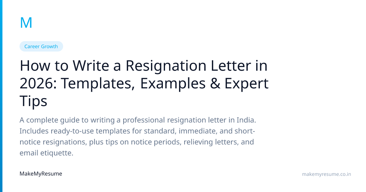 How to Write a Resignation Letter in 2026: Templates, Examples & Expert ...